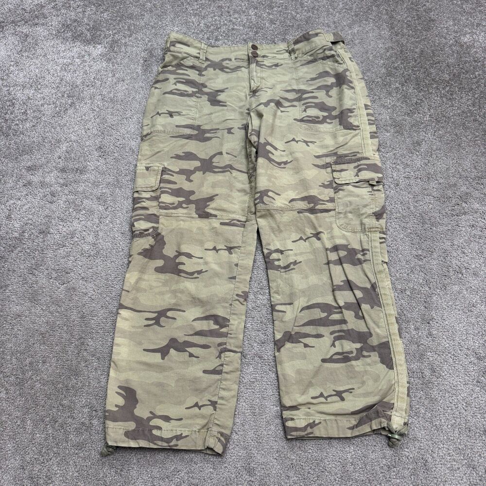 Sanctuary Standard Surplus Cargo Ankle Pants Womens 32 Green Camouflage Outdoor